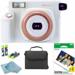 FUJIFILM Instant Wide 300 Instant Film Camera (Toffee) + 1 Twin Pack Wide Instant Film + Camera Case