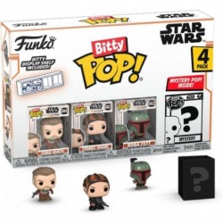 Bitty Pop! The Mandalorian Mini Collectible Toys 4-Pack - Cobb Vanth, Fennec Shand, Boba Fett, & Mys