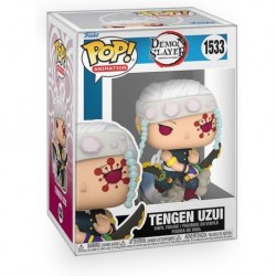 Pop Anime: Demon Slayer - Tengen Uzui with Nichirin Cleavers Vinyl Figure Bundle with Compatible Fun