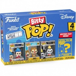 Bitty Pop! Disney Mini Collectible Toys 4-Pack - Sorcerer Mickey Mouse, Dale, Princess Minnie Mouse