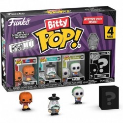 Bitty Pop! The Nightmare Before Christmas Mini Collectible Toys 4-Pack - Pumpkin King, Mayor, Barrel