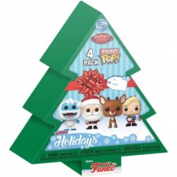 Pocket POP! Rudolph - Tree Holiday Box 4 Pieces - Rudolph The Red-Nosed Reindeer - Keychain - Collec