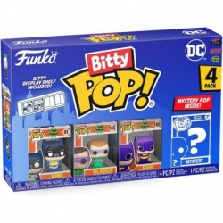 Bitty Pop! DC Mini Collectible Toys 4-Pack - Batman, The Riddler, Batgirl & Mystery Chase Figure (St