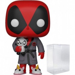 POP Marvel: Deadpool Parody - Bedtime Deadpool in Robe Funko Vinyl Figure (Bundled with Compatible B