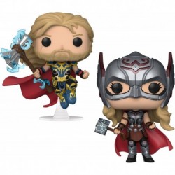 POP Marvel: Marvel Studios' Thor: Love and Thunder- Thor and Mighty Thor, Figures Stand 3.75" Tall,