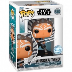 Star Wars Ahsoka Tano with Dual Lightsabers Exclusive Pop Figure 680, Multicolored