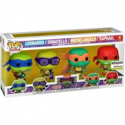 Pop! Movies: Teenage Mutant Ninja Turtles: Mutant Mayhem - Ninja Turtles 4-Pack (Glow in The Dark),