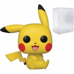 POP Pikachu (Sitting) Funko Pop! Vinyl Figure (Bundled with Compatible Pop Box Protector Case),Multi