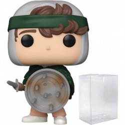 Stranger Things - Hunter Dustin Henderson with Spear & Shield Funko Vinyl Figure (Bundled with Compa