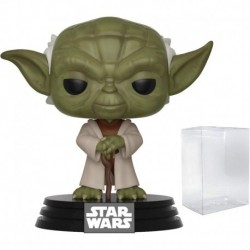 POP Star Wars: Clone Wars - Yoda Funko Pop! Vinyl Figure (Bundled with Compatible Pop Box Protector