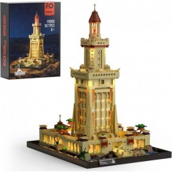 Lighting Building Bricks Set - The Lighthouse of Alexandria Construction Building Model Set 1677 PCS