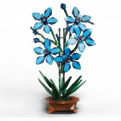 Blue Orchid Flower Building Kits Toy, Botanical Collection, Home Décor Gift for Adults and Teens, Ch