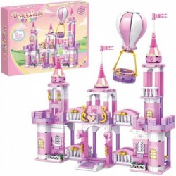 Princess Castle Girls Building Blocks Toys 541 Pieces Multi Shaped Pink Castle Hot Air Balloon Toys