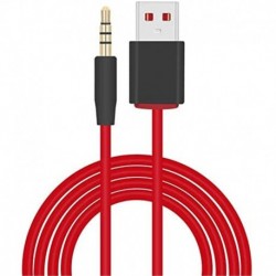 USB 3.5mm Replacement Cable Wireless Charger Cord for Beats by Dre Studio Solo Headphones MP3 MP4 Pl