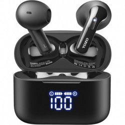 T21 Wireless Earbuds, 5.3 Bluetooth Headphone, Sem in Ear with Dual Mic Noise Cancelling, IPX8 Water