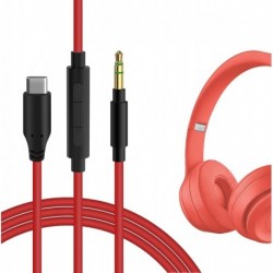 USB-C Digital to Audio Cable with Mic Compatible with Beats Studio Pro, Solo 4, Solo 3, Studio 3 Cab