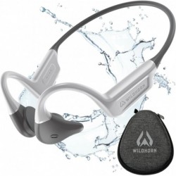 Wildhorn Crank Bone Conduction Headphones Bluetooth 5.4, IPX7 Waterproof Open Ear Headphones w/Mic,