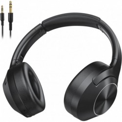 Upgraded Active Noise Cancelling Headphones - Ajustable Headband Wireless Over Ear Bluetooth Headpho