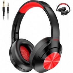 Hybrid Active Noise Cancelling Headphones - 100H Playtime Wireless Over Ear Bluetooth Headphones Dee