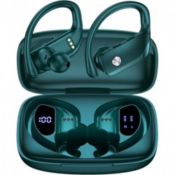 Wireless Earbuds Bluetooth Headphones 48hrs Play Back Sport Earphones with LED Display Over-Ear Buds