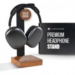 Universal Headphone Stand for Desk - Solid Wood Headset Stand for Desk - Heavy Duty Headphone Holder