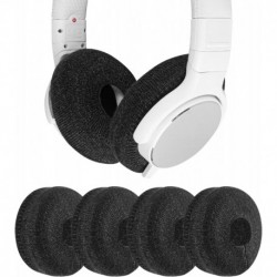 2 Pairs Flex Fabric Headphones Ear Covers, Washable & Stretchable Sanitary Earcup Protectors for On-