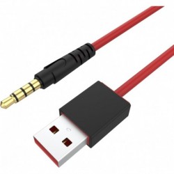 USB 3.5mm Jack Charging Cable, USB Data Sync Cord Compatible with Beats by Dre Studio Solo Wireless