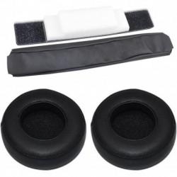 Replacement Repair Parts Ear Pad Cushions & Ear Pad Headband Compatible with Monster Beats by Dr.Dre