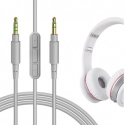 Audio Cable with Mic Compatible with Beats Studio Pro, Studio 3 Headphones Cable, 1/8" (3.5mm) to 3.