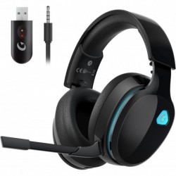 2.4GHz Wireless Gaming Headset for PC, PS4, PS5, Mac, Nintendo Switch, Bluetooth 5.2 Gaming Headphon