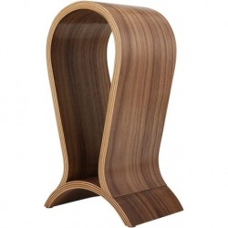 Headphone Stand Wood, Headset Stand for Desk, Walnut Gaming Headphone Holder Compatible for Sennheis