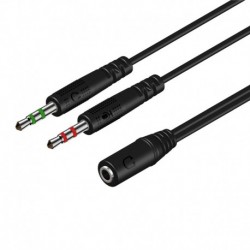 Headphone Splitter for PC 3.5mm Female to Dual 3.5mm Male Mic Audio Stereo Jack Y Splitter Cable Hea