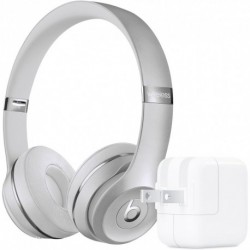 Solo3 Wireless in Silver with Apple 12W USB Power Adapter