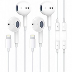 2 Packs-Apple Earbuds for iPhone Headphones Wired Lightning Earphones Built-in Microphone & Volume C