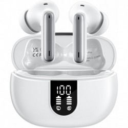 Wireless Earbuds, Bluetooth 5.3 Headphones 40Hrs Playtime Deep Bass Stereo in-Ear Earbud, LED Power