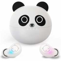 Wireless Earbuds for Kids,Bluetooth Earbuds with Cute Panda Comfort&Lightweight Design Noise Cancell