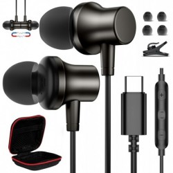 USB C Headphone Magnetic in-Ear Wired Earbud for iPhone 15 Pro Max Samsung S24 Ultra A53 A54 A35 S23