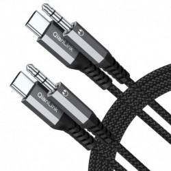 USB C to 3.5mm Audio Aux Jack Cable (3.3ft 2-Pack), Type C to 3.5mm Headphone Car Stereo Cord for iP