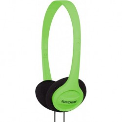 KPH7G Portable On-Ear Headphone with Adjustable Headband - Green, 8.7 x 6.2 x 2.0