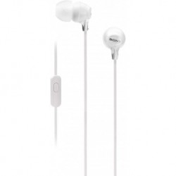 MDREX15AP Fashion Color EX Series Earbud Headset with Mic (White)