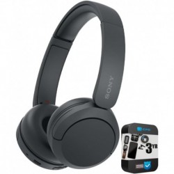 WH-CH520/B Wireless Headphones with Microphone Black Bundle with 3 YR CPS Enhanced Protection Pack