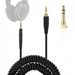 HD598 Coiled Audio Cable, 2.5mm to 3.5mm Aux Cord Compatible with Sennheiser HD598 HD558 HD518 HD579