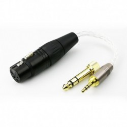 3.5mm 1/8" TRS Male & 6.3mm 1/4" Adapter to 4-pin XLR Balanced Female Headphone Audio Adapter Cable