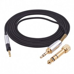 Replacement Extension Audio Cable 3.5mm Male and 6.35mm Adapter to 2.5mm Male Cord Compatible with S