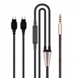 Audio Cable Replacement with in-Line Mic and Remote Volume Control - Compatible with Sennheiser HD52