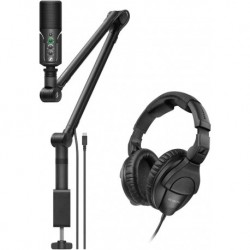 Profile Cardioid Condenser USB-C Microphone Streaming Set with Sennheiser HD 280 Pro Circumaural Clo