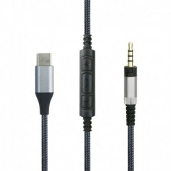 USB C Audio Cable Compatible with Sennheiser HD400S HD4.40 HD4.40BT HD4.50 HD4.50BTNC Headphone, Rem