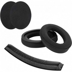 Lamy Velour EarPads + Leatherette Headband Pad Compatible with Sennheiser HD380 PRO, HD380, PC350, G