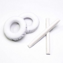 White Replacement Ear Pads Foam Cushion Headband Compatible with Sennheiser HD25 HD 25 HD 25-1 HD25-