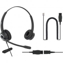 Avaya Headset HD Voice with HIS Adapter Compatible with Avaya 1600, 9600, J100 Series IP Phones Mode